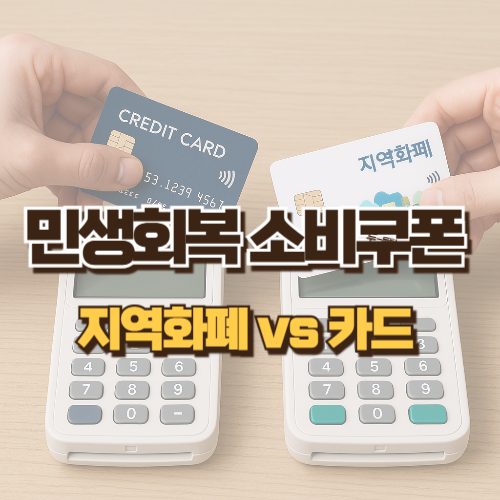 민생회복 소비쿠폰, 지역화폐 vs 카드 혜택 비교! 무엇이 유리할까?